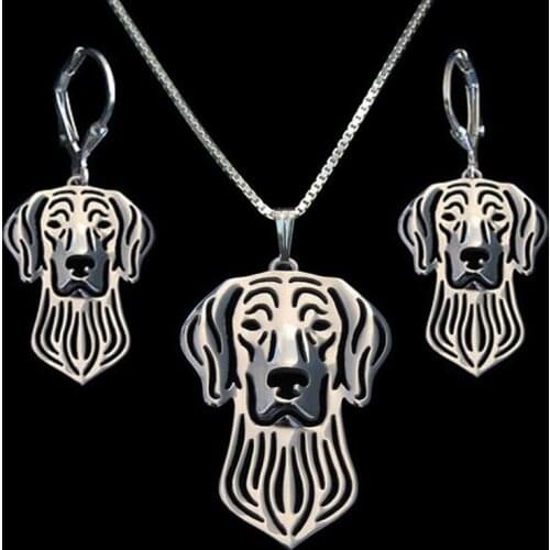 Lovers Metal Weimaraner Jewelry Set High Quality Alloy Pet Dog Jewelry Set