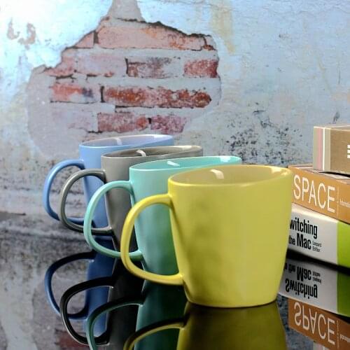 Nordic Creative Mug Irregular Water Cup Hand Pinch Style Multicolor Optional Breakfast Milk Drink Large Capacity With Handle