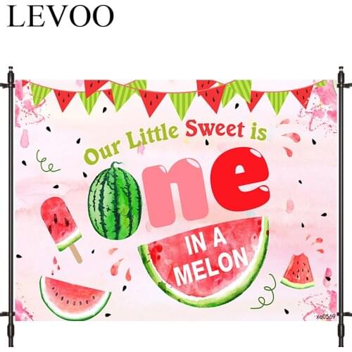 LEVOO Photography Backdrop Watermelon Summer Sweet Newborn Fruit Prop Fabric Photography Backdrop Photocall Photobooth