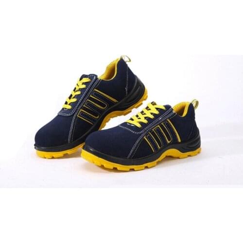 Real Leather Labor Insurance Mens Steel Toe Anti-Smash Anti-puncture Industrial Safety Shoes Non-Slip Welded Tendon Work Boots