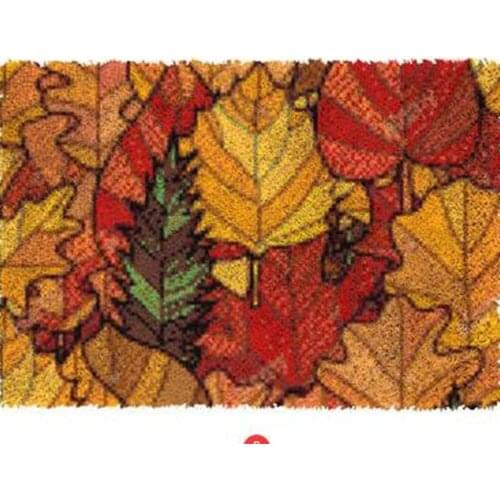 Carpet embroidery set Latch hook rug kits with Pre-Printed Pattern Leaves for adults Embroidery kits Home decoration Tapestry