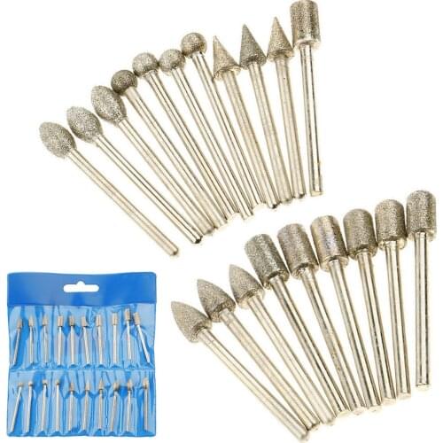 20pcs/set Engraving Drill Bit Set Diamond Steel Milling Cutter High Speed Steel Grinding Head Dremel Accessories 3mm