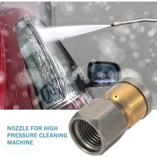 4000PSI Sewer Jetter Nozzle G1/4" Button Nose Pressure Drain Hose Pipe Tap Spray Nozzle For Car Home Pipe Cleaning Machine New