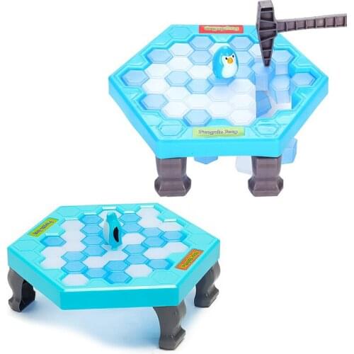 Mini Desktop Funny Save Penguin Ice Block Breaker Trap Toysparent Children Kids Table Game Kids Adult Stress Reliever Decor Toy