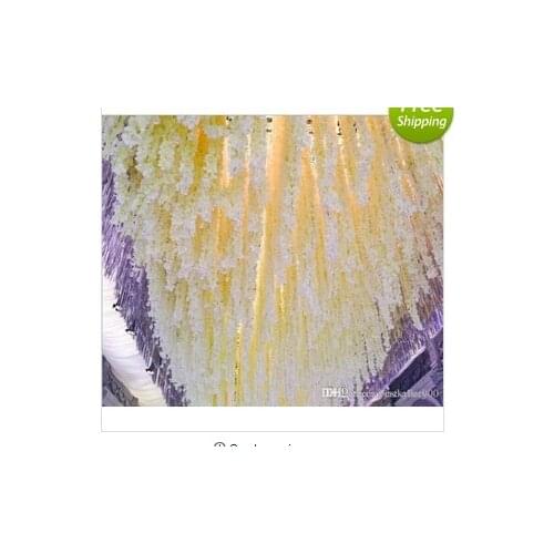 New Arrival Elegant Artificial Hydangea Silk Flower Vine Home Wall Hanging Wisteria Garland 14 colors Available For Wedding Xmas