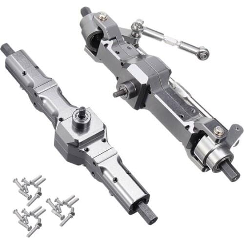 Upgrade Metalen Front/Achter Brug As Set Voor WPL C14/C24 JJRC B14/B24 RC Truck RC auto Onderdelen
