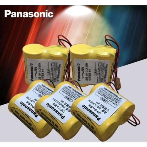 Panasonic Original 10pcs/lot BR-CCF2TH Battery with w/2P plug 6V 5000mah PLC FANUC Lithium Batteries