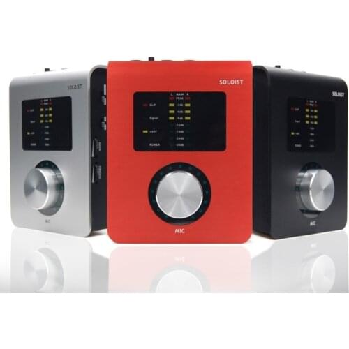 Gottomix Soloist Portable 1 In/ 2 Out USB Audio Interface Recording Studio Sound Card, For Musician Live Broadcast Karaoke