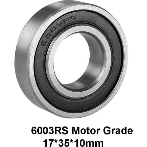 2pcs/lot Motor Grade 6003RS Deep Groove Ball Rolling Bearings 6003-RS 6003RS 17*35*10mm 17*35*10 High Quality Bearing Steel