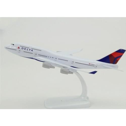 20cm Airplanes AIR American DELTA Airways Alloy Diecast Metal Plane Model Boeing 747 B747 Airlines Airplane Aircraft Gift