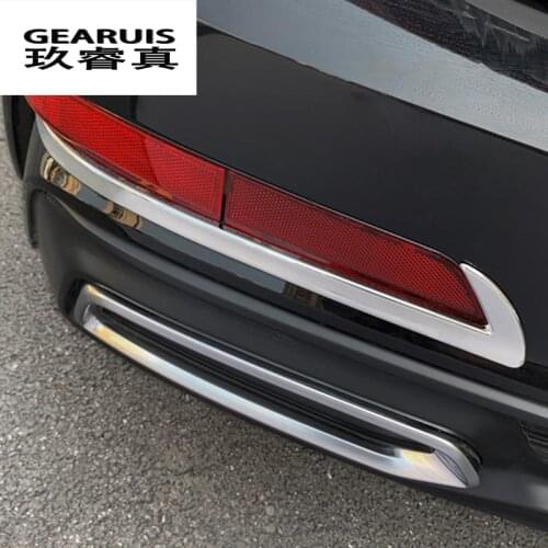 Car styling For Audi A6 c8 2019 Trunk Rear fog lamps covers grille slats lights Frame Stickers Trim decoration auto Accessories