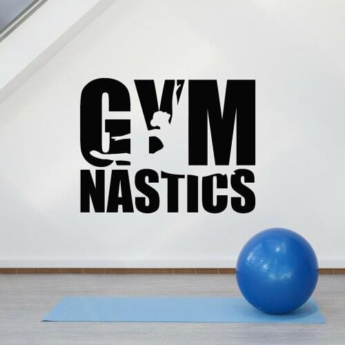 Gym Vinyl Wall Decal Athletic Figure Window Sticker Dancing Girl Gymnastics Sport Art Mural Home Bedroom Wallpaper m301