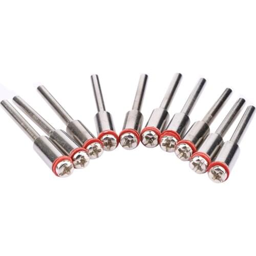 10Pcs 2.35mm Cutting Disc Mandrels Polishing Wheel Mandrel Cut-off Wheels Handle Holder Red Connecting Rod Rotary Tools