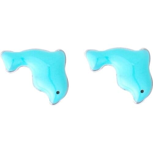 10pcs blue dolphin ocean animal floating charms for glass locket Min amount $15 per order mixed