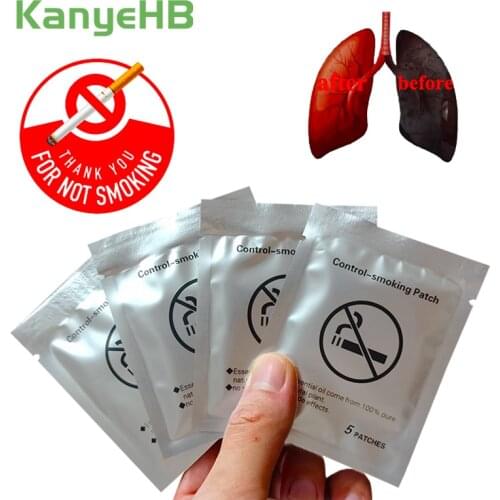 100pcs/20bags Quit Smoking Patches Stop Smoking Anti-smoke Patch Not Cigarettes Smoking Cessation Plaster Smoker Health Therapy