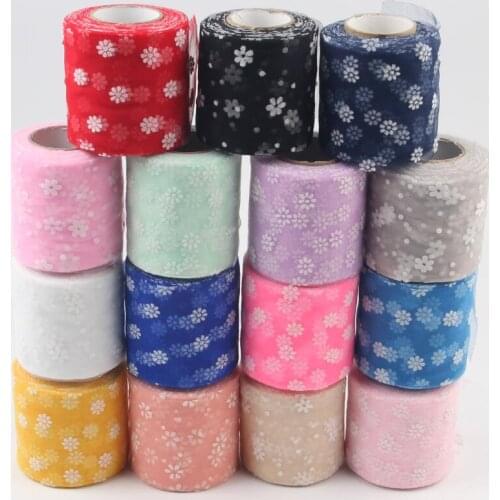 25Yards/Lot 7.5cm Glitter Tulle Mesh Roll Spool Tutu Soft Sequin Tulle DIY Wedding Party Home Wedding Birthday Decoration