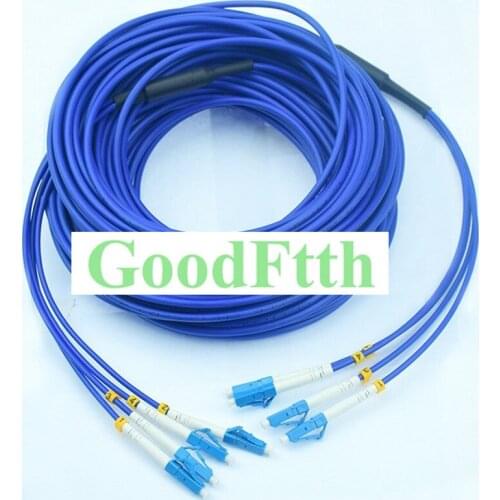 4 Core Fiber Armoured armored Patch Cord Jumper Cable LC-LC UPC LC/UPC-LC/UPC SM GoodFtth 10-50m