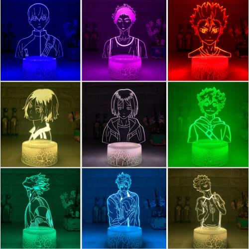 Anime Night Light Haikyuu Tobio Kageyama for Bedroom Decor Nightlight Kids Child Birthday Gift Manga 3d Lamp Kageyama Haikyu