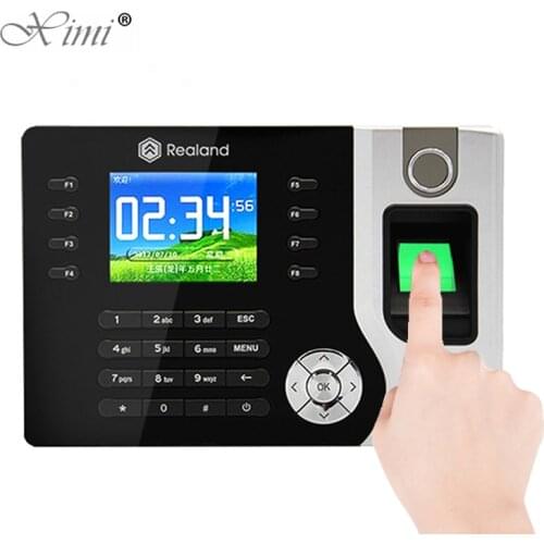 Realand Biometric Fingerprint Time Attendance System Clock Recorder Employee Recognition Recording Device Electronic Machine