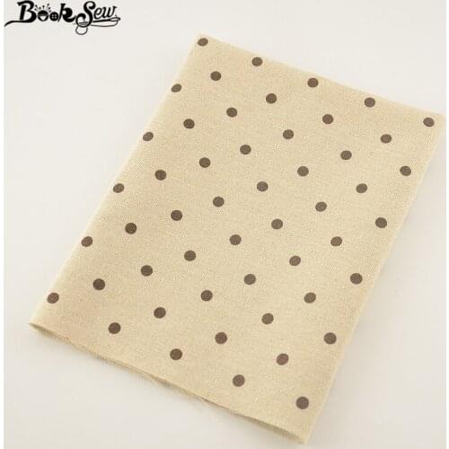 Booksew Quilting Home Textile Cotton Linen Fabric Dots Pattern Sewing Material Tissu Tablecloth Bag Curtain Cushion Pillow Zakka