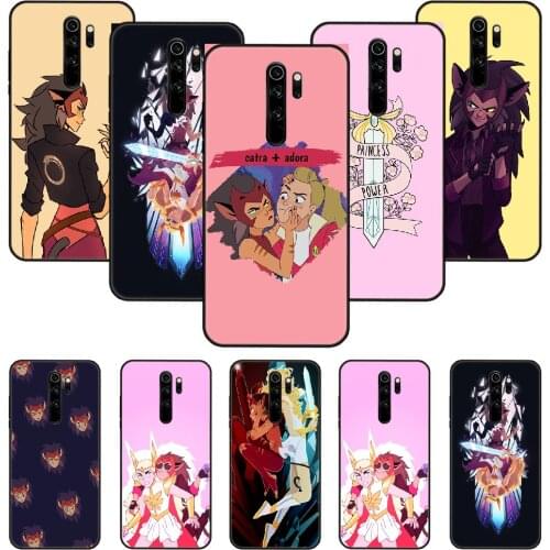 Phone Case For Xiaomi Redmi Note 8 8T 7 7A 9 9S 8A 4 5 Pro Black Cover Waterproof Soft Prime 3D Cartoon She-Ra the Princess
