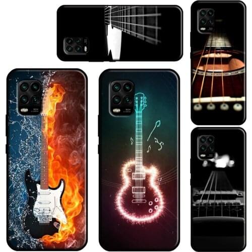 Fire Guitar Music Case For Xiaomi Mi 11 Lite Ultra 9T 10T Pro Mi Note 10 Lite POCO F3 M3 X3 Pro TPU Cover