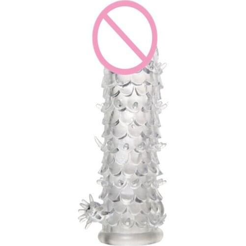 Dingye Penis Sleeve Dragon Scales Ring Sleeves Stretchy Delay Penis Sleeves Penis Extender adult Sex Products for Male