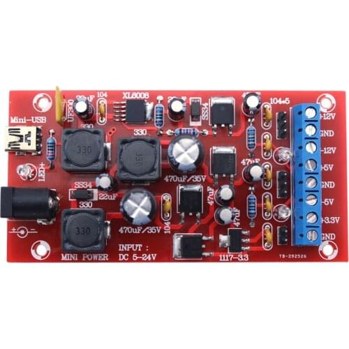 DIY USB Boost Single Turn Dual Power Supply Module Linear Regulator Multiple Output Power Kit
