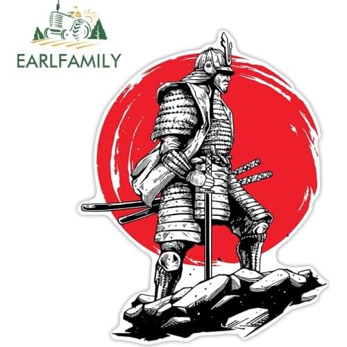 EARLFAMILY 13cm x 10.4cm Funny Car Sticker Samurai Japanese Retro Art Print Bushido Vinyl Decal for Laptop Fridge Window Decor