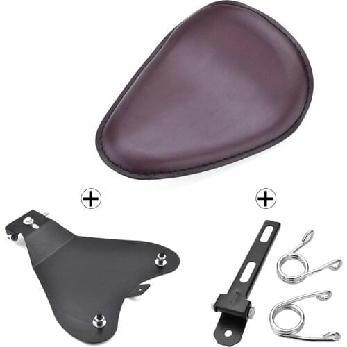 JAER Motorcycle Retro Solo Seat Pad Saddle Cover Baseplate Bracket Springs for Harley Sportster Honda Yamaha Kawasaki Suzuki