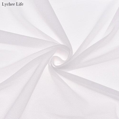 Lychee Life 100 * 112cm Handmade DIY Black White Stretch Knitted Iron On Interfacing For Garment Interlinings