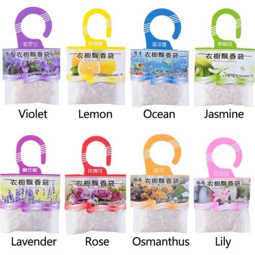 Natural Fragrances Hanging Spices Bag Wardrobe Deodorizing Paper Sachets Aromatherapy Bag Cabinet Air Fresheners