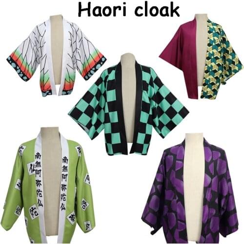 New Demon Slayer: Kimetsu no Yaiba mens Kamado Tanjirou cosplay cape costumes Agatsuma Zenitsu orange cape Tomioka Giyuu cape