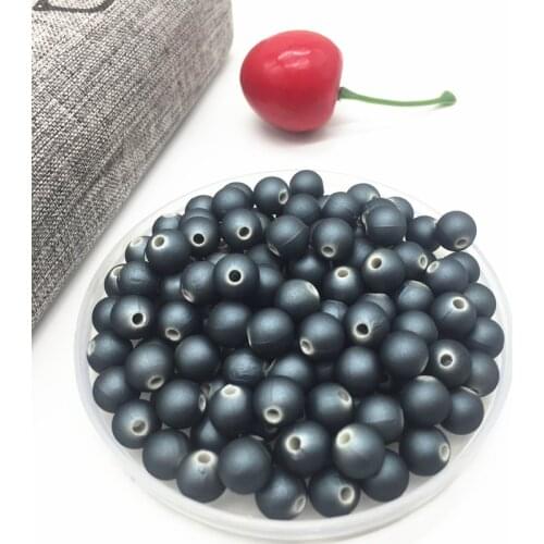 New 50pcs 8mm Acrylic Beads Spacer Loose Bead For Jewelry Making Accessory Beads DIY Gray