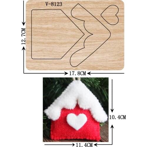 New Christmas house wooden dies cutting dies for scrapbooking Multiple sizes V-8123