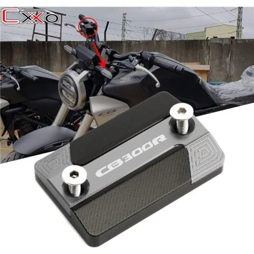 For HONDA CB300R CB 300R CB300 R 2018 2019 Motorcycle Front Brake Reservoir Fluid Cover Cap Protector LOGO ''CB300R
