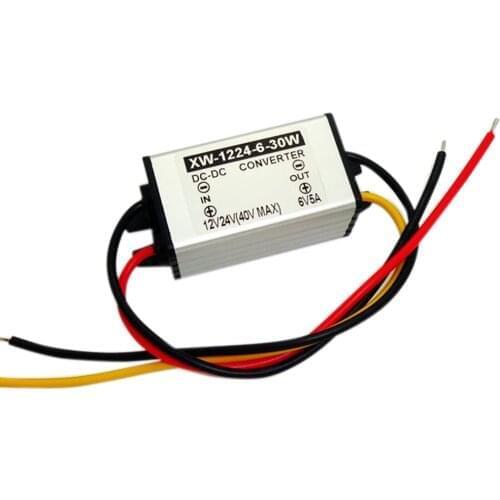 DC DC Step Down Power Adapter 12V/24V(8.5-40V) To 6V 5A 30W Waterproof Regulator Module Car Power Supply Converter