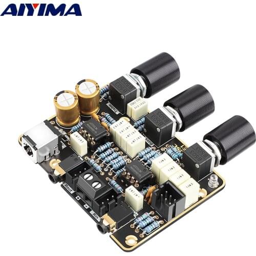 AIYIMA NE5532 Preamplifier Amplifier Tone Board Stereo Volume Control Treble Bass Adjustment For Power Amplifiers