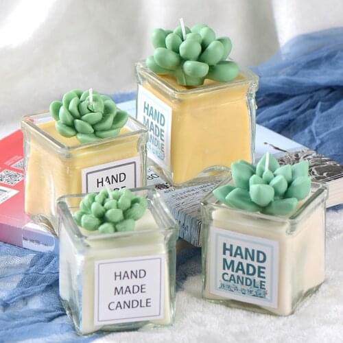Silicone Candle Molds Succulent Shaped Resin Mould Decorative Aromatic Candles Tool