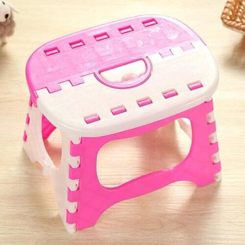 Folding Step Stool Anti-Slip Safe Furniture Stool with Handle for Children Adults Outdoors Home Travel Trip Use