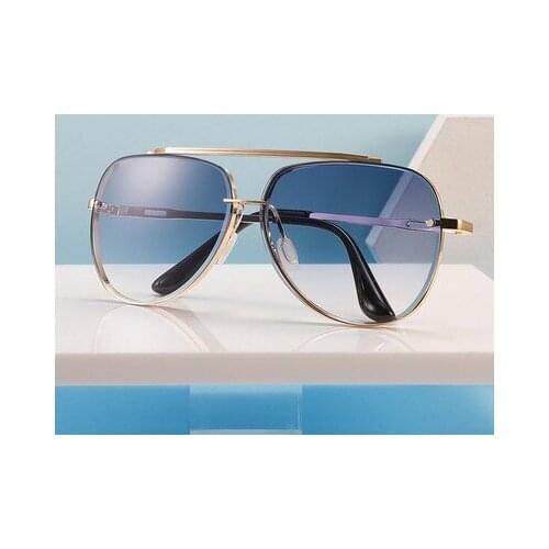 Retro Vintage Steampunk Aviation Sunglasses Mens Womens Double Bridge Metal Frame Pilot Sunglasses Brand Designer Driving Shades