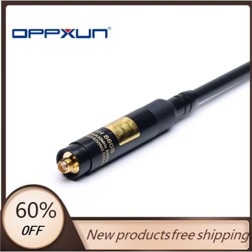 OPPXUN 2PCS SMA-Female/SMA-Male/BNC High Gain Dual Band 144/430MHz Telescopic Antenna for Baofeng Walkie Talkie Radio