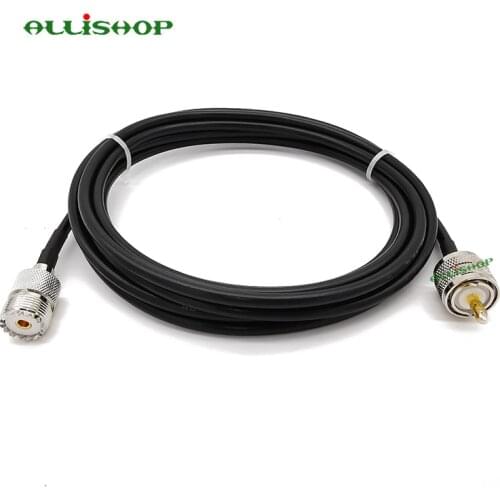 UHF PL259 Male to UHF SO239 Female RG58 Cable For Vehicle CB /Ham/Two Way/Amateur Radio Mobile Transceiver Walkie Talkie Radio