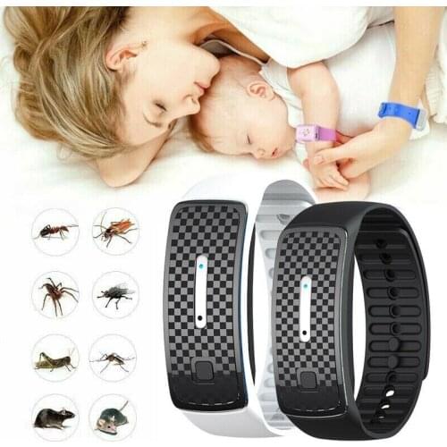 Ultrasonic Mosquito Repellent Bracelet Kids Waterproof Pest Insect Drive Anti Mosquito Wristband Adult Ultrasonic Mosquito Watch