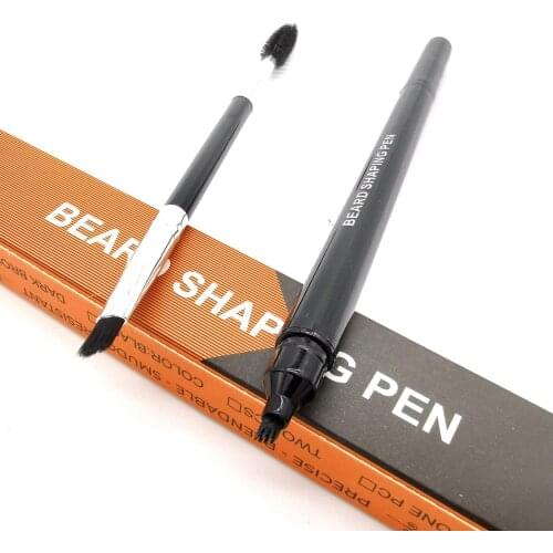Waterproof Eyebrow Beard Filler Pen Pencil Camouflage Long-lasting Black New