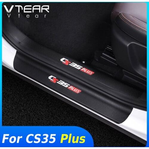 Vtear For Changan CS35 Plus door sill cover stickers interior decoration Car Frame styling accessories parts Anti-kick Trim 2020