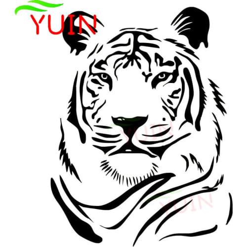 Male Tiger Head Paper Motorcycle Car Sticker Fashion Body Decoration PVC Waterproof Decal Black/White/Red/Laser/Silver