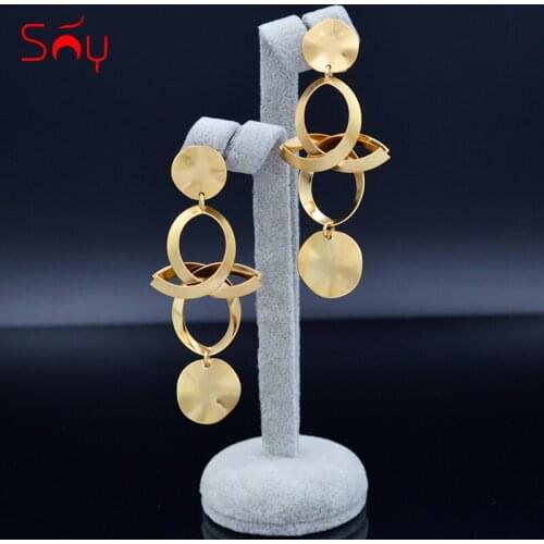 Sunny Jewelry Hanging Cross Vintage Jewelry Earrings Long Drop Dangle Earrings For Women Girls For Party Wedding Birthday Gift