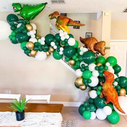 148pcs/Set Dinosaur Balloons Garland Kit for Birthday Baby Showers Decoration Jungle Theme Party T Rex Velociraptor Balloon