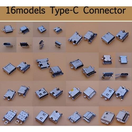 16 model High speed data interface micro 3.1 usb USB-C USB 3.1 Type C mother Socket Connector SMT type charging interface